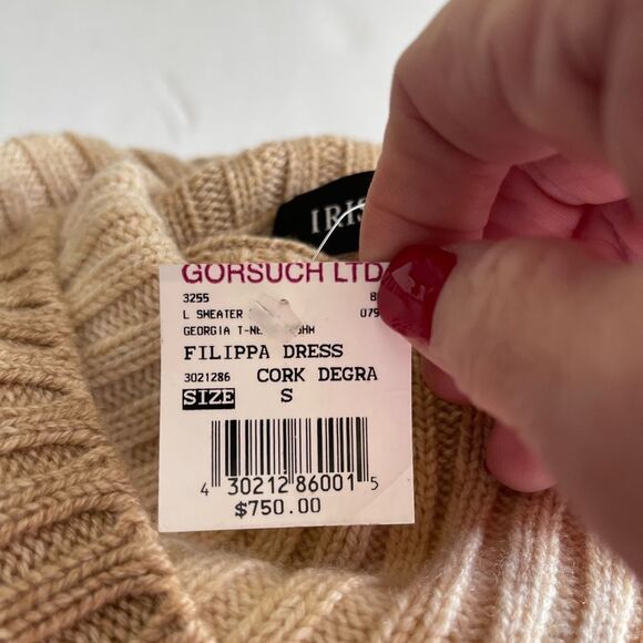 NWT! Iris v Arnim Ombré Cashmere Sweater Dress Tan Size Small. - Picture 6 of 6